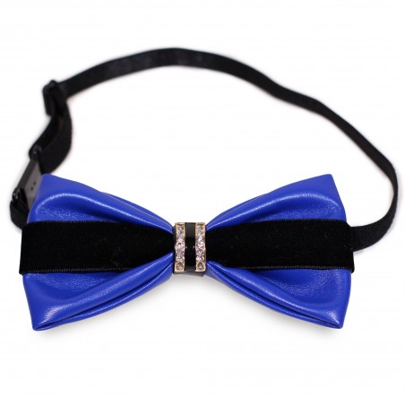 Black and Blue Jewelry Bow Tie