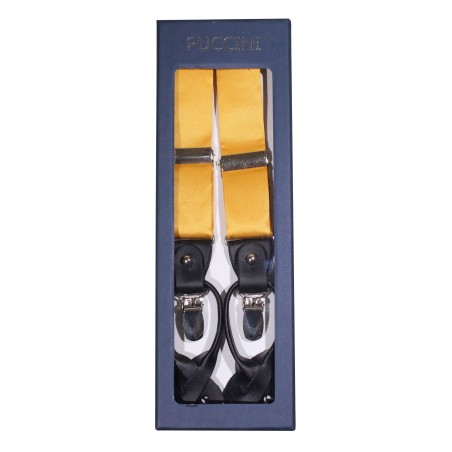 Amber Gold Satin Suspenders in Box