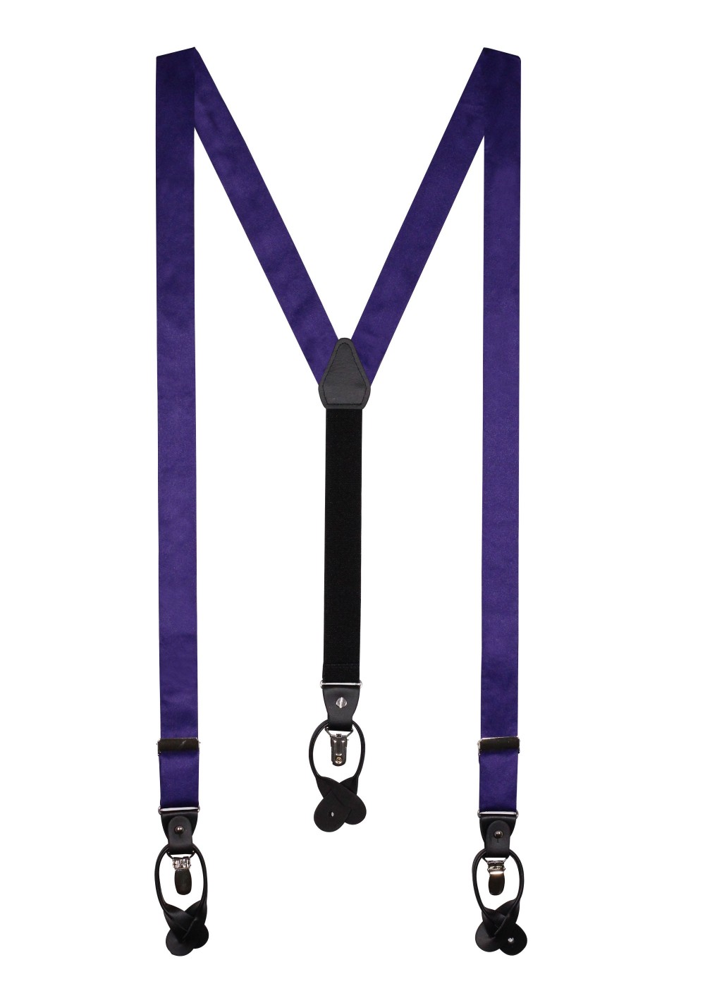 Satin Suspenders in Purple Storm
