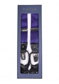 Satin Suspenders in Purple Storm in Box