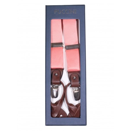 Suspenders in Bellini Pink in Box