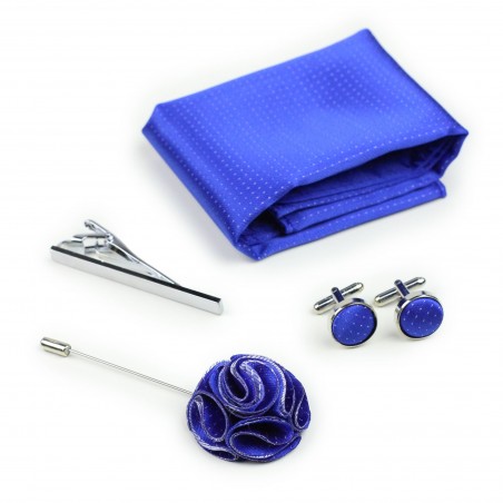 Royal Blue Pin Dot Groomsmen Accessories