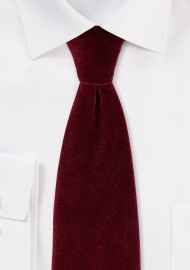 Luxe Velvet Necktie in Deep Burgundy