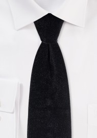 Luxe Velvet Necktie in Solid Black