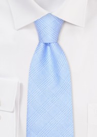 Prince of Wales Check Tie in Light Blue