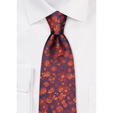 Cinnamon Spice Floral Tie