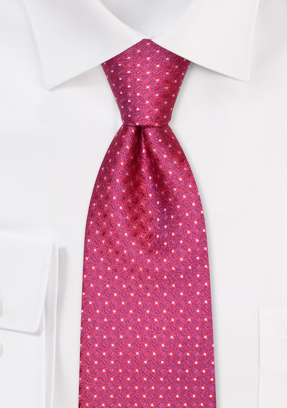 Foulard Weave Designer Tie in Cherry
