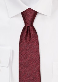 Cabernet Linen Skinny Tie