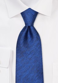 Royal Sapphire Linen Textured Tie