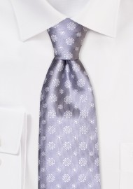 Silver Woven Designer Tie