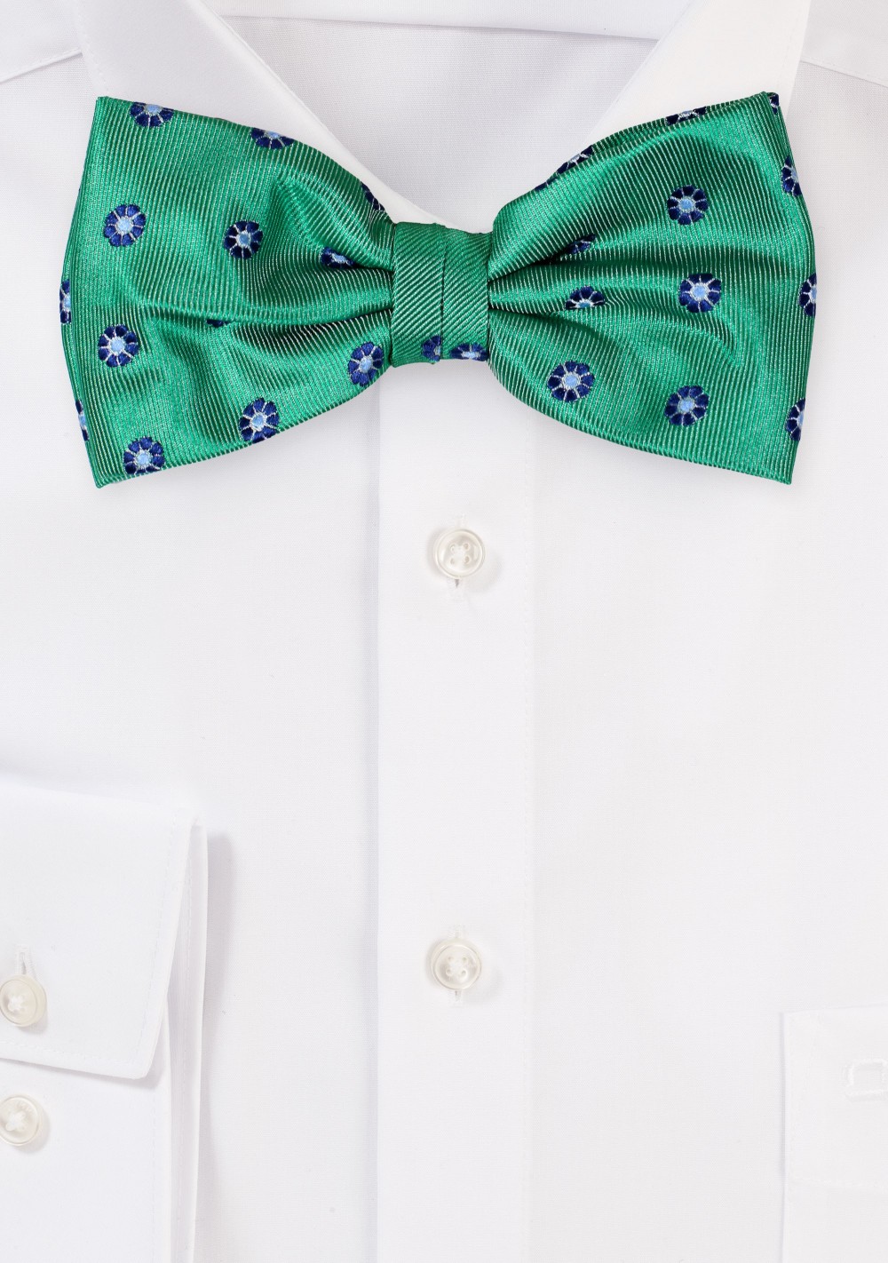 Kelly Green Floral Bowtie