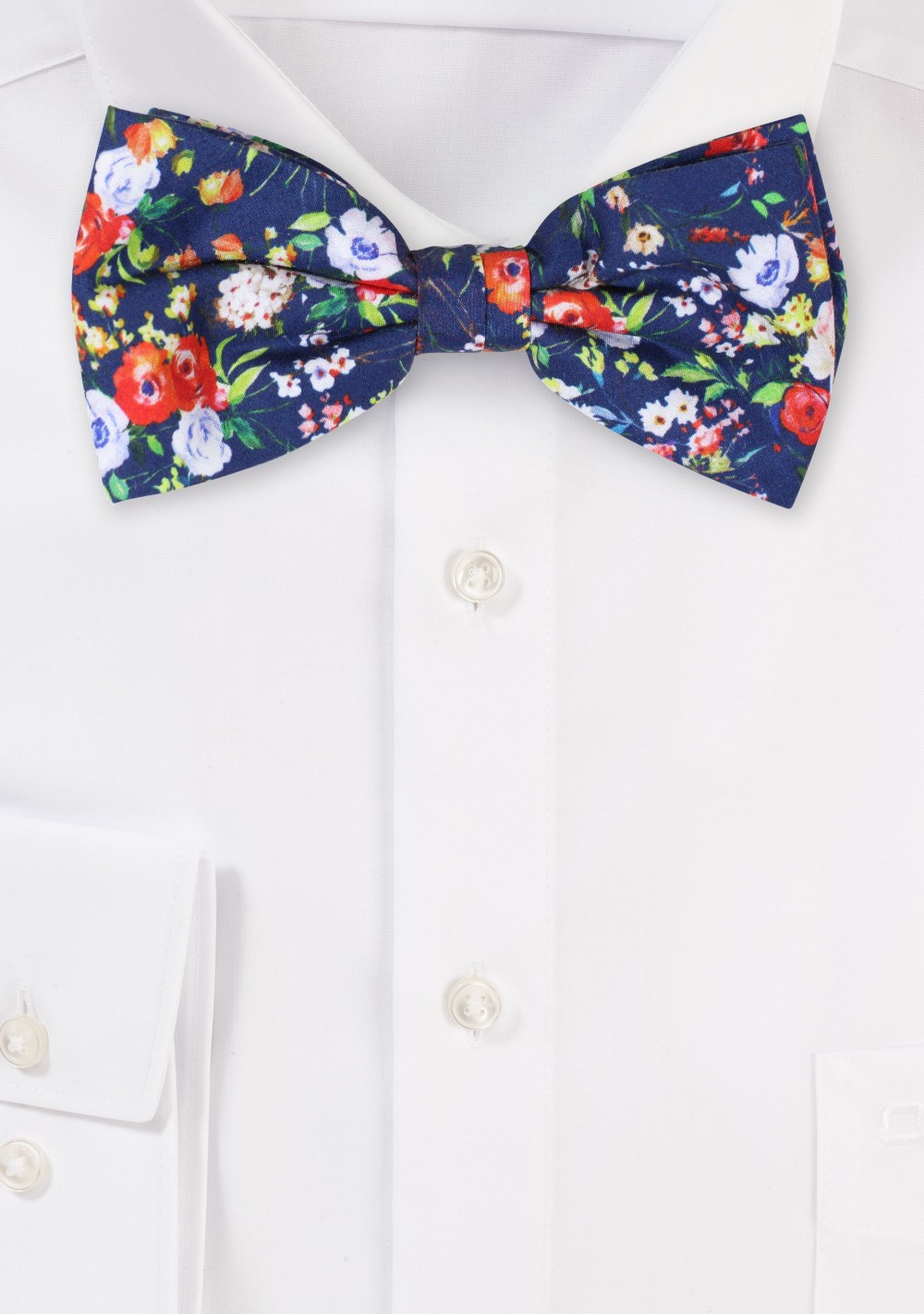 Summer Floral Cotton Bow Tie