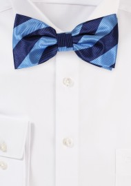 Repp Stripe Bow Tie in Blues