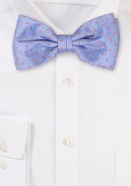 Micro Paisley Bowtie in Light Blue