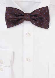 Micro Paisley Bow Tie in Chocolate Brown