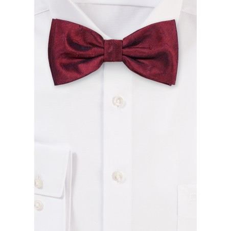 Mens Autumn Bow Tie in Deep Reds