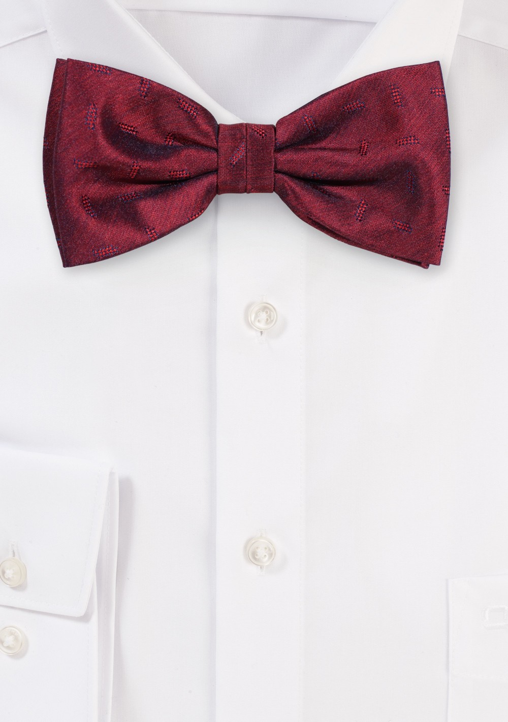 Mens Autumn Bow Tie in Deep Reds