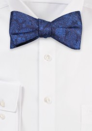 Navy Bow Tie with Paisleys