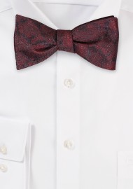 Rosewood Bowtie with Woven Paisley Design