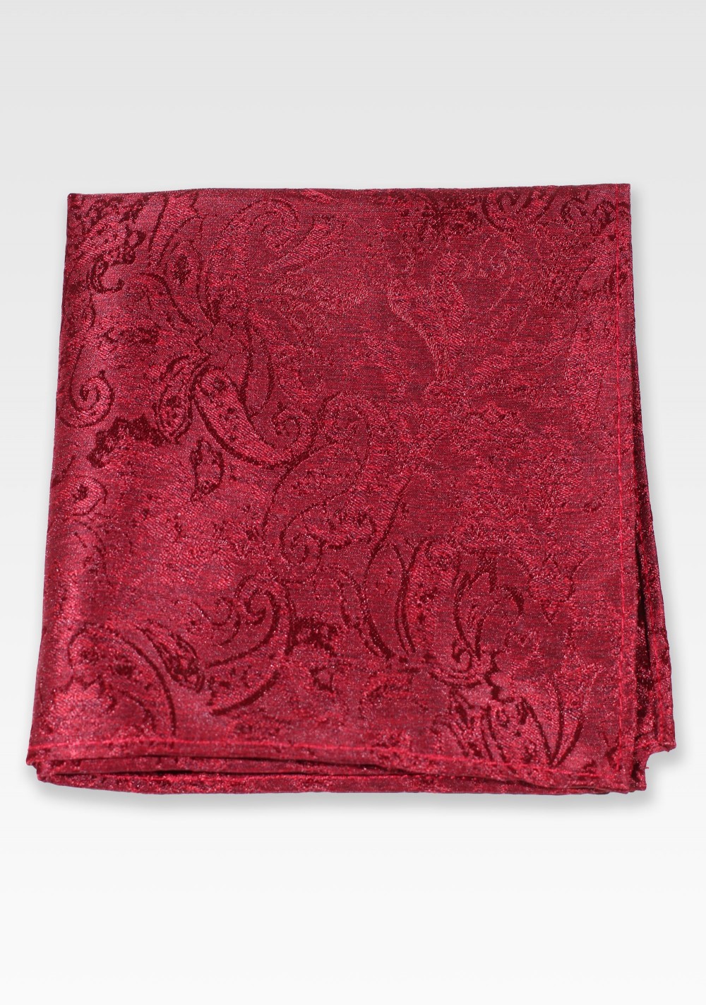 Washed Paisley Pocket Square in Red