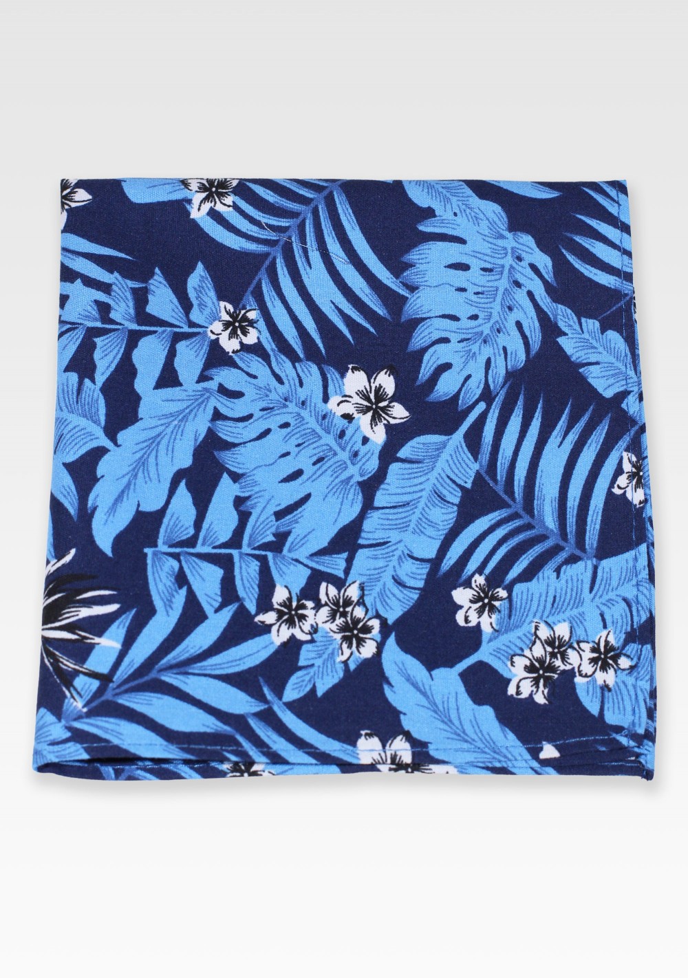 Tropical Floral Hanky in Blue