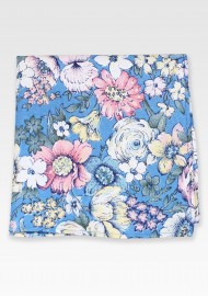 Vintage Floral Pocket Square in Cotton