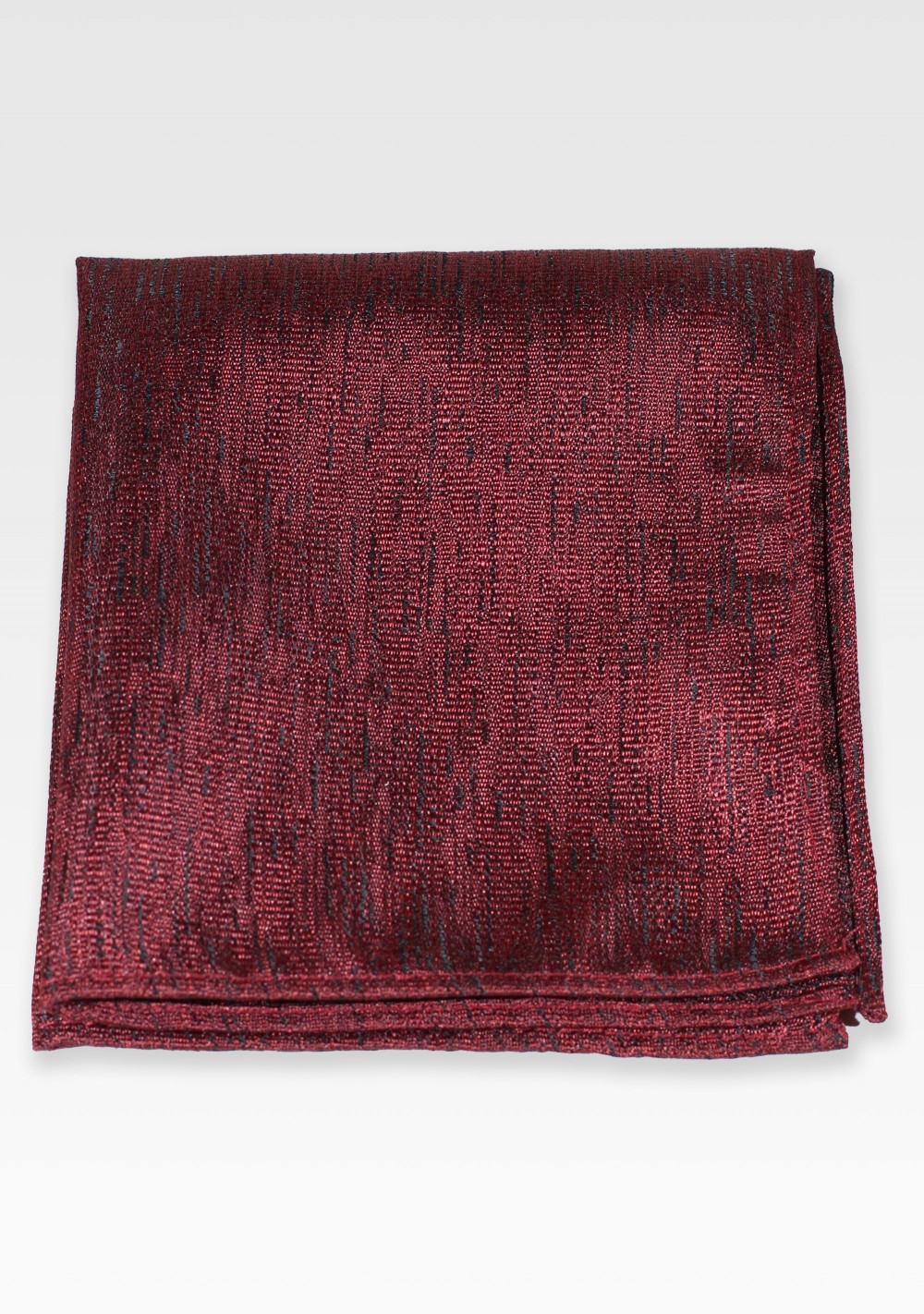 Linen Texture Pocket Square in Cabernet