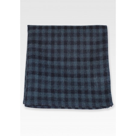 Gingham Check Hanky in Hunter Green and Black