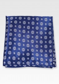 Woven Pocket Square in Royal