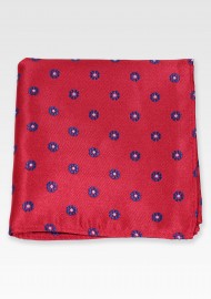Red and Navy Floral Hanky