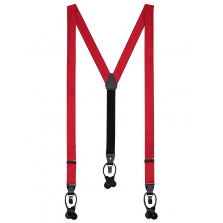 Dress Suspenders in Cherry with Tiny Paisley Weave