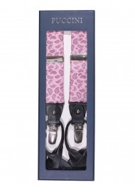 Pink Paisley Suspenders in Gift Box