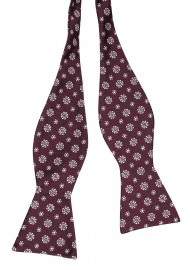 Rosewood Woven Medallion Self Tie Bow Tie