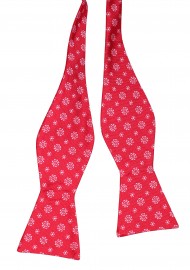 Cherry Red Woven Medallion Self Tie Bow Tie