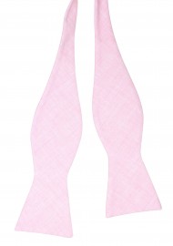 Cotton Self Tie Bow Tie in Petal Pink