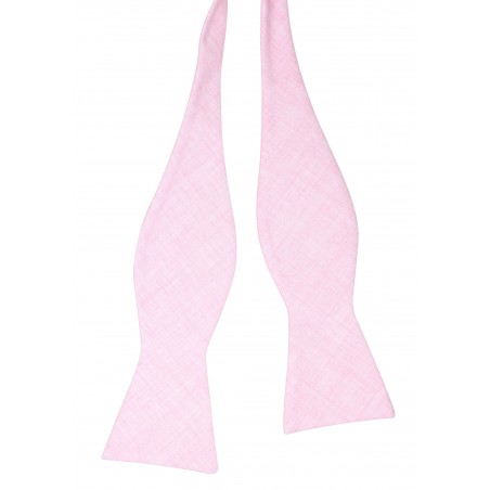 Cotton Self Tie Bow Tie in Petal Pink
