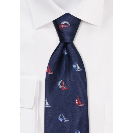 Yachting Necktie in Navy