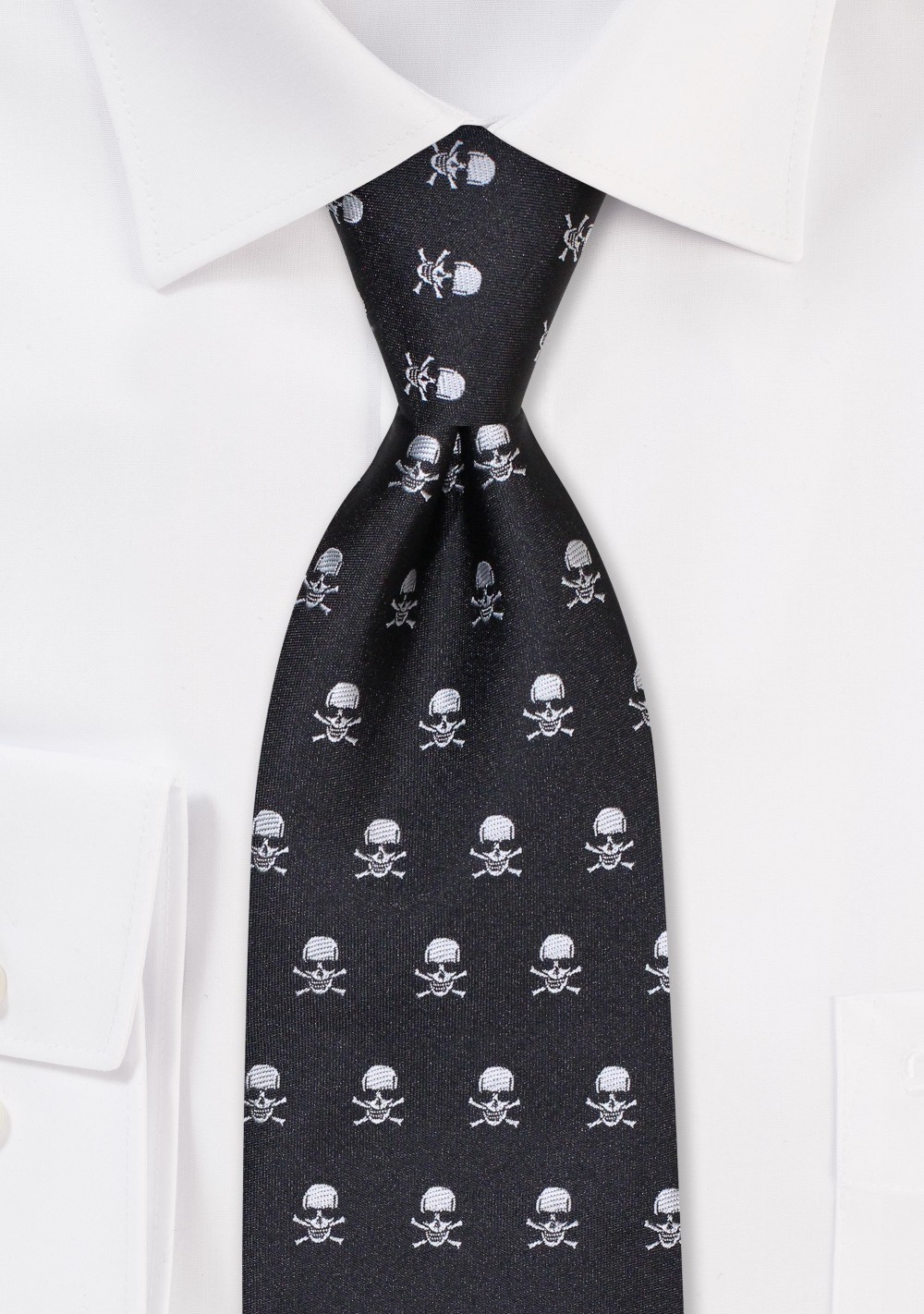 Skull and Crossbones Tie in Black
