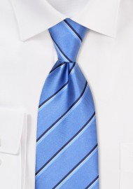 Classic Striped Tie in Royal Navy Blue