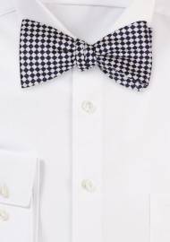 Black and Golden Tan Micro Check Bow Tie