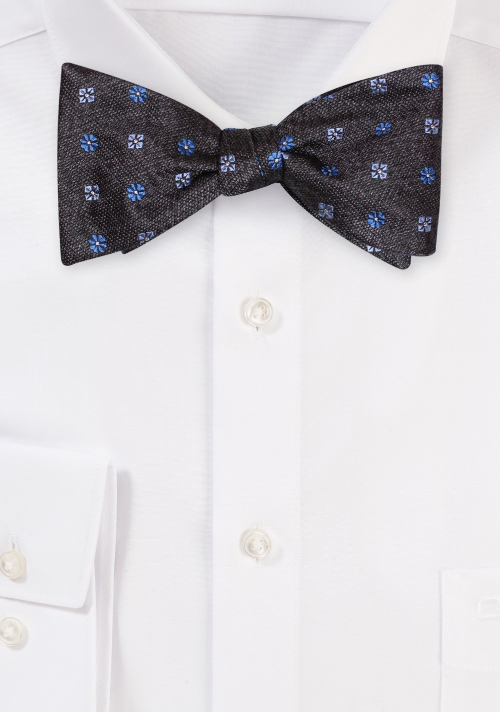 Denim Blue Silk Bow Tie | Self-Tie Designer Bow Tie in Denim Blue ...
