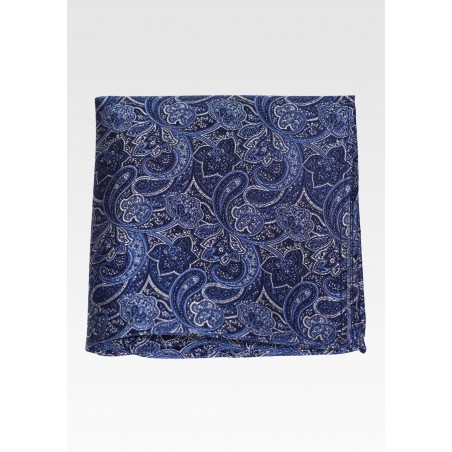 Intricate Paisley Weave Hanky in Pure Silk