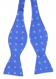 Royal Blue Self Tie Designer Bow Tie Untied