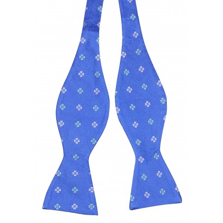Royal Blue Self Tie Designer Bow Tie Untied
