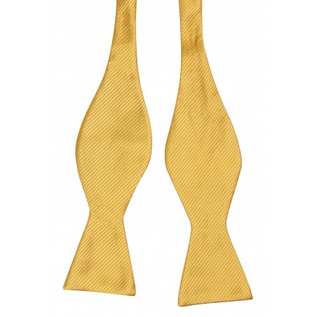Golden Self-Tie Bow Tie Untied