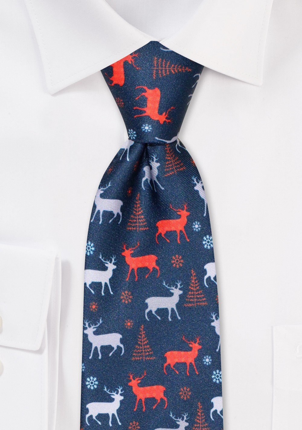 Winterland Kids Tie in Teal and Red