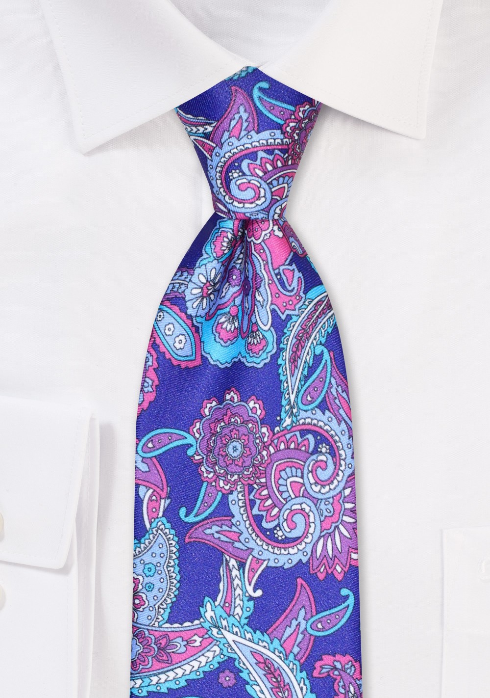 Colorful Purple XL Paisley Tie