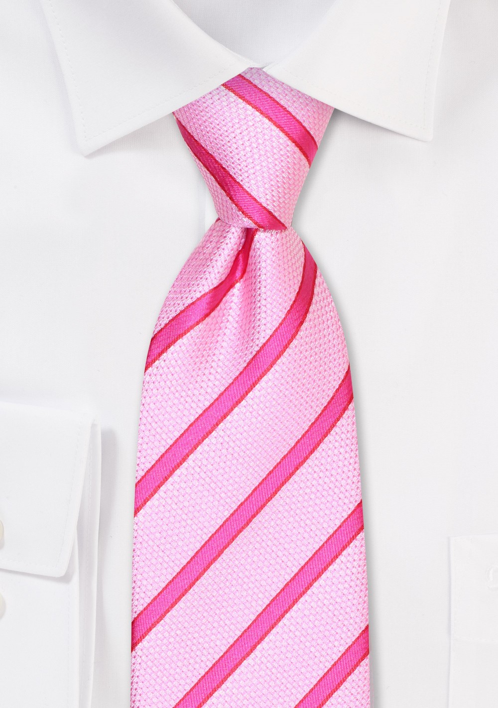 Striped Tie in Bubblegum Pink