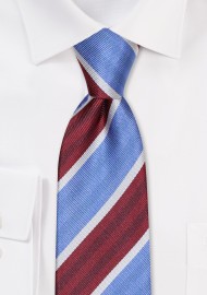 Burgundy and Violet Striped Tie
