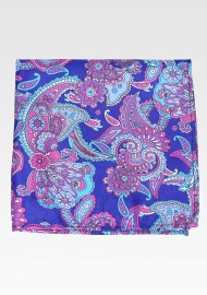 Wild Paisley Hanky in Lilac and Purple